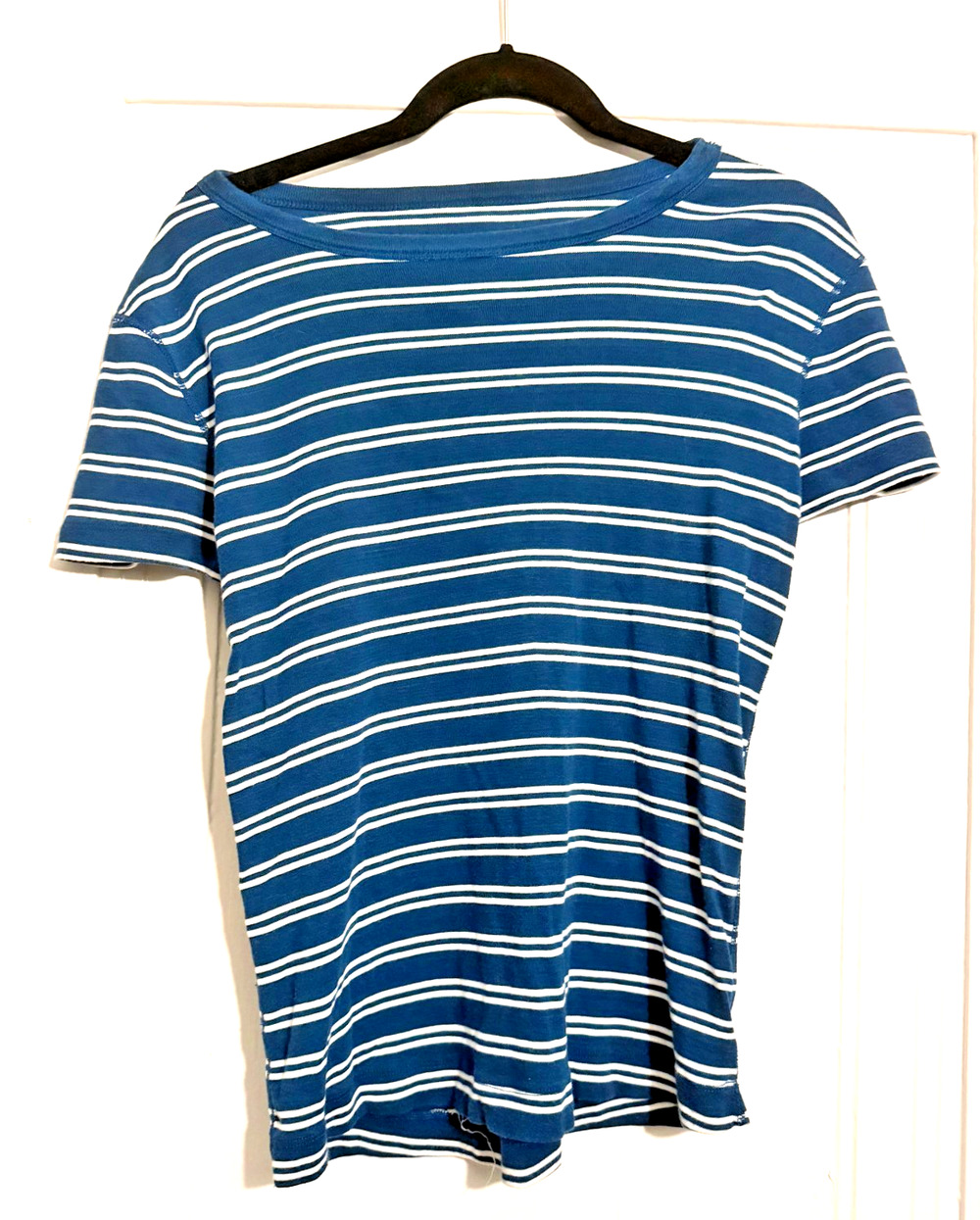 3 Dot Women's Short Sleeve Striped T Shirt, size L